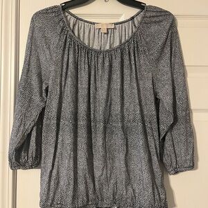 MICHAEL Michael Kors Gray Smocked Blouse